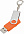 Флешка Twist, оранжевая, 16 Гб с логотипом в Екатеринбурге заказать по выгодной цене в кибермаркете AvroraStore