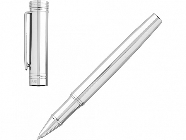 Ручка роллер «Zoom Silver» с логотипом в Екатеринбурге заказать по выгодной цене в кибермаркете AvroraStore