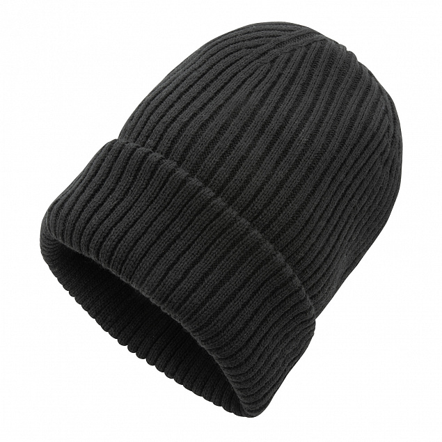 Вязаная шапка с отворотом Impact из Polylana® AWARE™ с логотипом в Екатеринбурге заказать по выгодной цене в кибермаркете AvroraStore