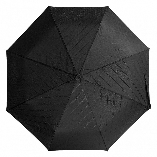 Складной зонт Magic с проявляющимся рисунком, черный с логотипом в Екатеринбурге заказать по выгодной цене в кибермаркете AvroraStore