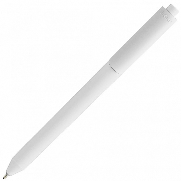 Ручка шариковая Pigra P03 Mat, белая с логотипом в Екатеринбурге заказать по выгодной цене в кибермаркете AvroraStore