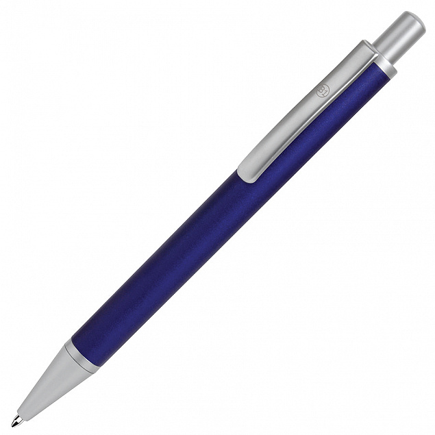CLASSIC, ручка шариковая, синий/серебристый, металл с логотипом в Екатеринбурге заказать по выгодной цене в кибермаркете AvroraStore