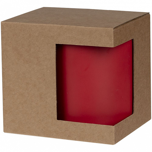 Коробка для кружки с окном Cupcase, крафт с логотипом в Екатеринбурге заказать по выгодной цене в кибермаркете AvroraStore