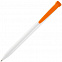 Ручка шариковая Favorite, белая с оранжевым с логотипом в Екатеринбурге заказать по выгодной цене в кибермаркете AvroraStore