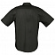 Рубашка мужская с коротким рукавом BRISBANE, черная с логотипом в Екатеринбурге заказать по выгодной цене в кибермаркете AvroraStore