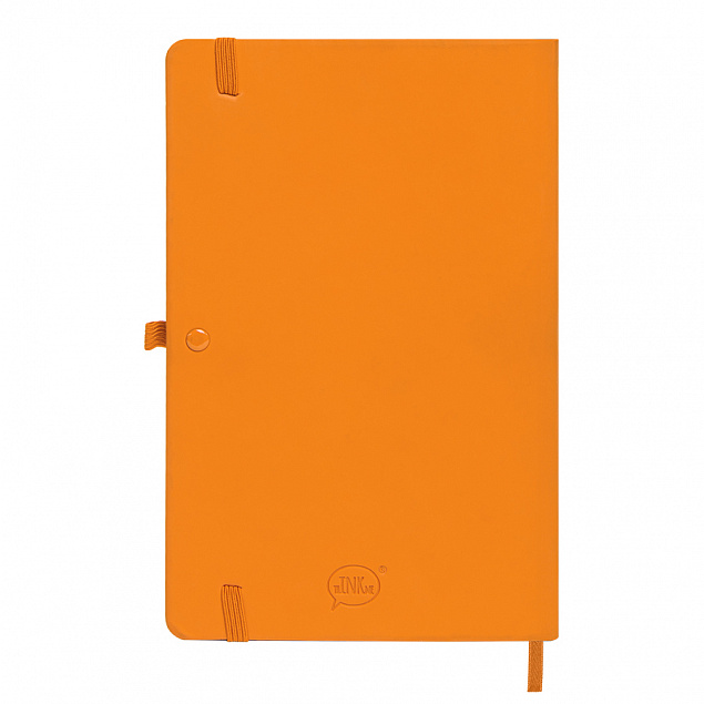 Бизнес-блокнот А5  "Silky", оранжевый,  твердая обложка,  в клетку с логотипом в Екатеринбурге заказать по выгодной цене в кибермаркете AvroraStore
