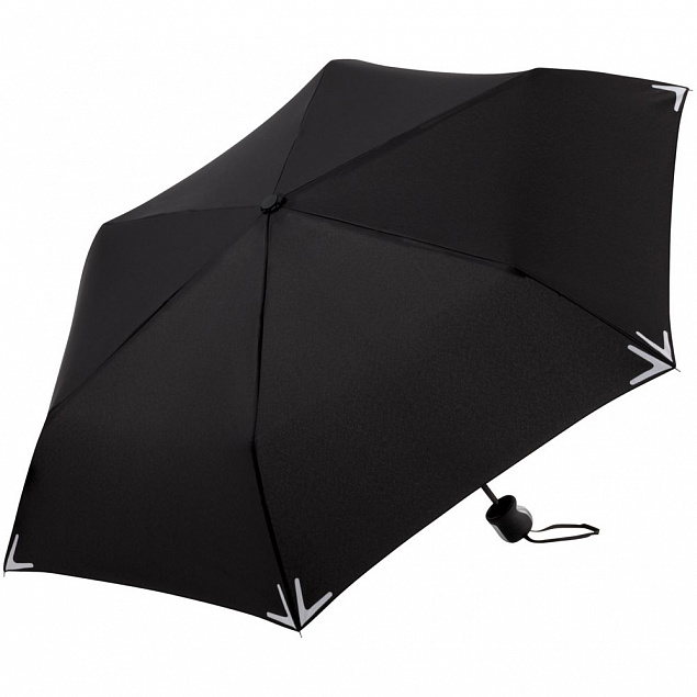 Зонт складной Safebrella, черный с логотипом в Екатеринбурге заказать по выгодной цене в кибермаркете AvroraStore