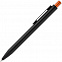 Ручка шариковая Chromatic, черная с оранжевым с логотипом в Екатеринбурге заказать по выгодной цене в кибермаркете AvroraStore