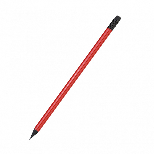 Карандаш Negro с цветным корпусом - Красный PP с логотипом в Екатеринбурге заказать по выгодной цене в кибермаркете AvroraStore