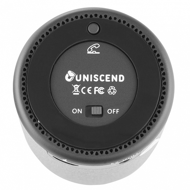 Беспроводная Bluetooth колонка Uniscend Grinder, серая с логотипом в Екатеринбурге заказать по выгодной цене в кибермаркете AvroraStore