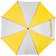 Зонт-трость Milkshake, белый с желтым с логотипом в Екатеринбурге заказать по выгодной цене в кибермаркете AvroraStore