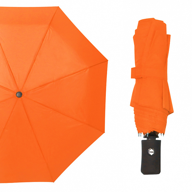 Автоматический противоштормовой зонт Vortex - Оранжевый OO с логотипом в Екатеринбурге заказать по выгодной цене в кибермаркете AvroraStore