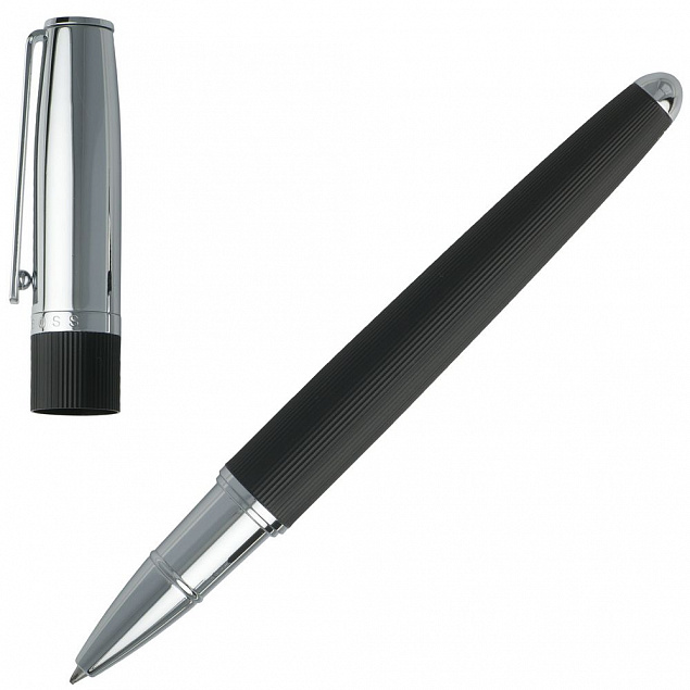Набор Hugo Boss: папка, брелок и ручка, черный с логотипом в Екатеринбурге заказать по выгодной цене в кибермаркете AvroraStore