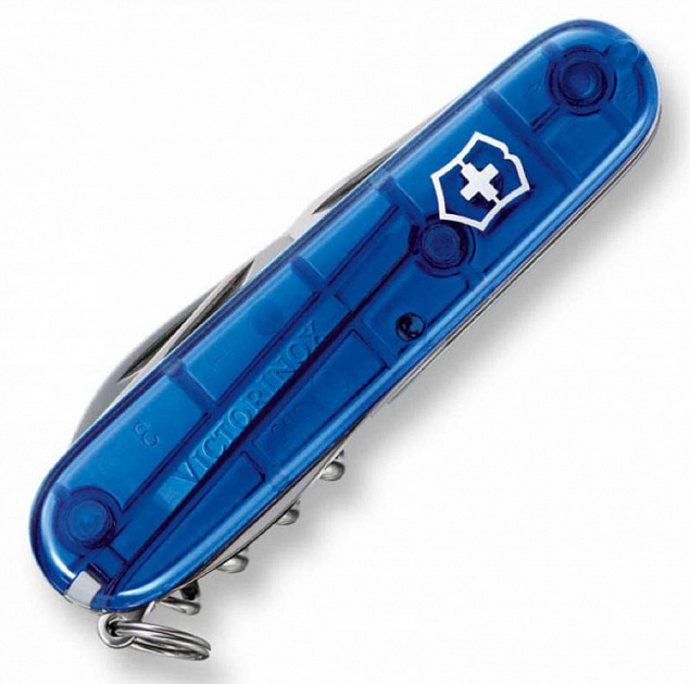Офицерский нож Spartan 91, прозрачный синий с логотипом в Екатеринбурге заказать по выгодной цене в кибермаркете AvroraStore