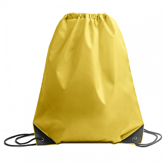 Рюкзак мешок с укреплёнными уголками BY DAY, желтый, 35*41 см, полиэстер 210D с логотипом в Екатеринбурге заказать по выгодной цене в кибермаркете AvroraStore