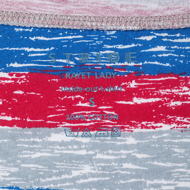 Футболка женская RAYET LADY двусторонняя, красная с синим с логотипом в Екатеринбурге заказать по выгодной цене в кибермаркете AvroraStore