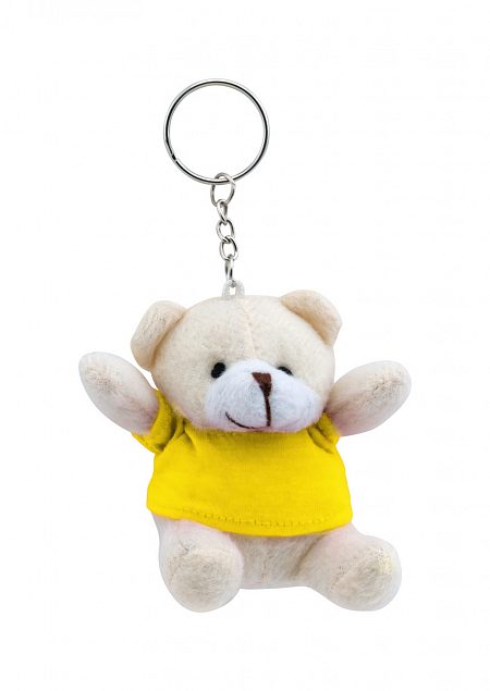 Брелок плюшевый мишка, желтый  с логотипом в Екатеринбурге заказать по выгодной цене в кибермаркете AvroraStore