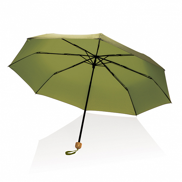 Автоматический зонт Impact из RPET AWARE™ с бамбуковой рукояткой, d94 см с логотипом в Екатеринбурге заказать по выгодной цене в кибермаркете AvroraStore