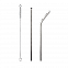 Набор многоразовых трубочек Оnlycofer white (стальной) с логотипом в Екатеринбурге заказать по выгодной цене в кибермаркете AvroraStore