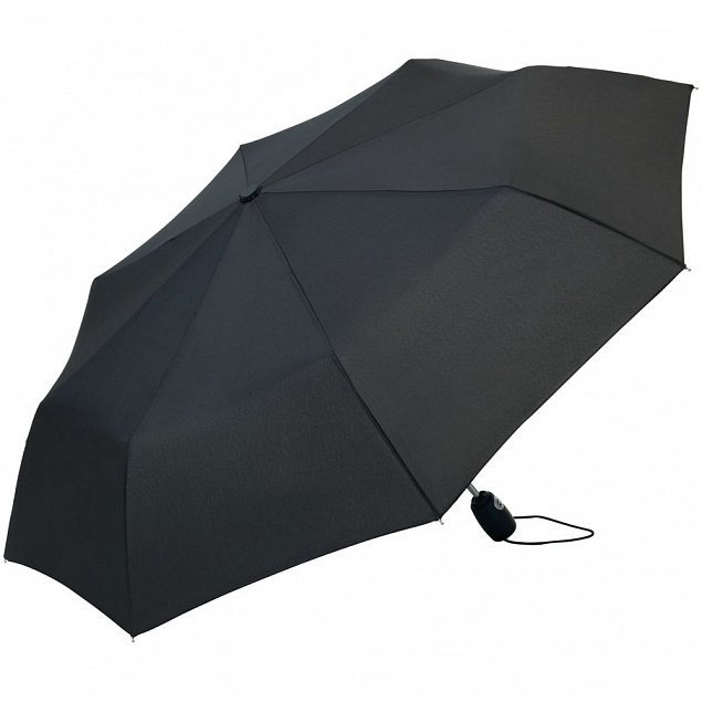Зонт складной AOC, черный с логотипом в Екатеринбурге заказать по выгодной цене в кибермаркете AvroraStore