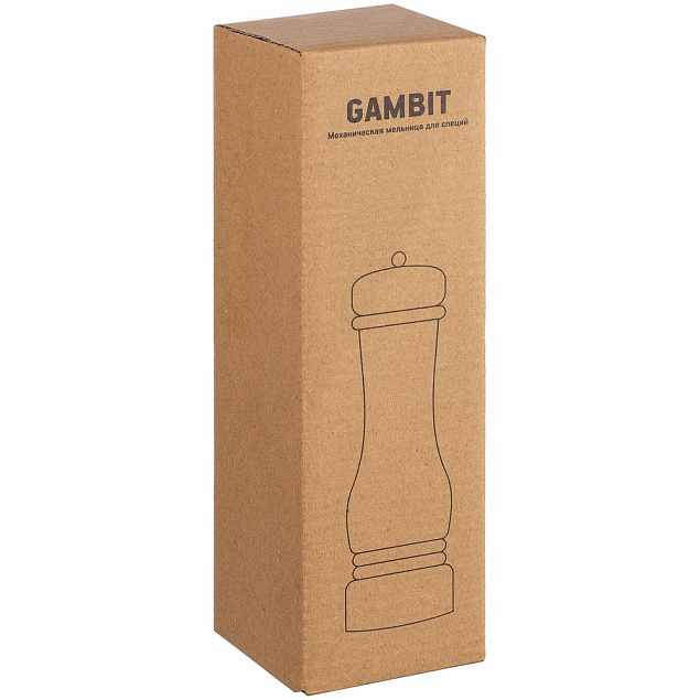 Механическая мельница для специй Gambit, белая с логотипом в Екатеринбурге заказать по выгодной цене в кибермаркете AvroraStore