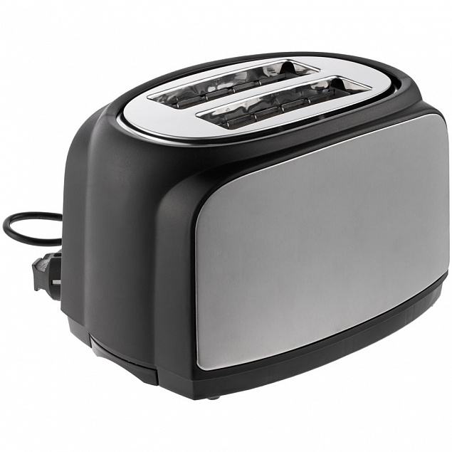 Электрический тостер Postre, серебристо-черный с логотипом в Екатеринбурге заказать по выгодной цене в кибермаркете AvroraStore
