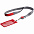 Чехол для пропуска с лентой и ретрактором Devon, красный с логотипом в Екатеринбурге заказать по выгодной цене в кибермаркете AvroraStore
