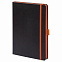 Ежедневник Tone недатированный, черный с оранжевым с логотипом в Екатеринбурге заказать по выгодной цене в кибермаркете AvroraStore