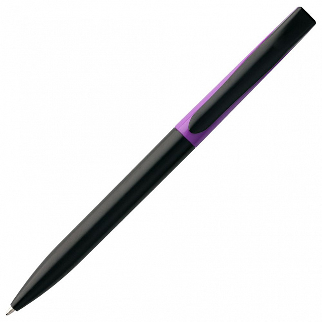Ручка шариковая Pin Special, черно-фиолетовая с логотипом в Екатеринбурге заказать по выгодной цене в кибермаркете AvroraStore