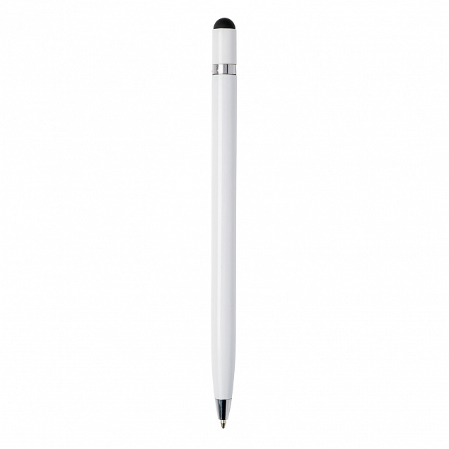 Металлическая ручка Simplistic, белый с логотипом в Екатеринбурге заказать по выгодной цене в кибермаркете AvroraStore