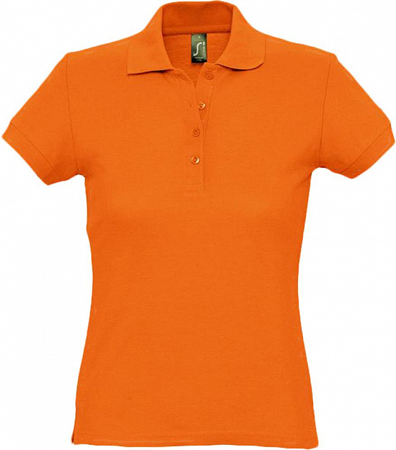 Рубашка поло женская PASSION 170, оранжевая с логотипом в Екатеринбурге заказать по выгодной цене в кибермаркете AvroraStore