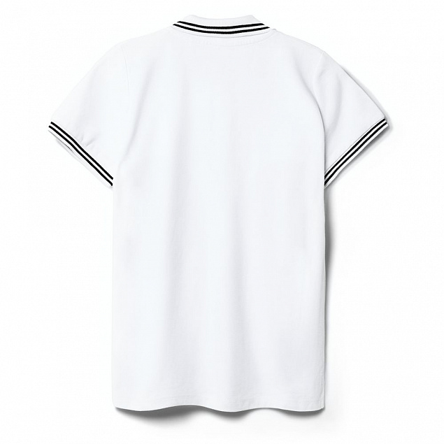 Рубашка поло женская Virma Stripes Lady, белая с логотипом в Екатеринбурге заказать по выгодной цене в кибермаркете AvroraStore