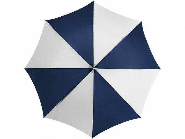 Зонт Karl 30 механический, темно-синий/белый с логотипом в Екатеринбурге заказать по выгодной цене в кибермаркете AvroraStore