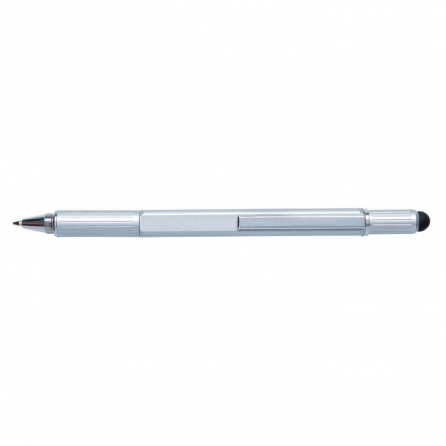 Многофункциональная ручка 5 в 1, серебряный с логотипом в Екатеринбурге заказать по выгодной цене в кибермаркете AvroraStore
