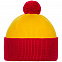 Шапка Snappy, желтая с красным с логотипом в Екатеринбурге заказать по выгодной цене в кибермаркете AvroraStore
