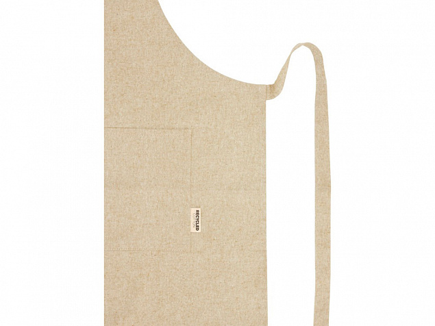 Pheebs 200 g/m² recycled cotton apron, натуральный с логотипом в Екатеринбурге заказать по выгодной цене в кибермаркете AvroraStore