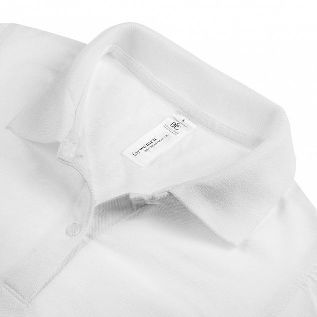 Рубашка поло женская Heavymill белая с логотипом в Екатеринбурге заказать по выгодной цене в кибермаркете AvroraStore