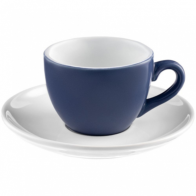 Чайная пара Cozy Morning, синяя с белым с логотипом в Екатеринбурге заказать по выгодной цене в кибермаркете AvroraStore