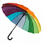 Зонт-трость  "Радуга", пластиковая ручка, полуавтомат с логотипом в Екатеринбурге заказать по выгодной цене в кибермаркете AvroraStore