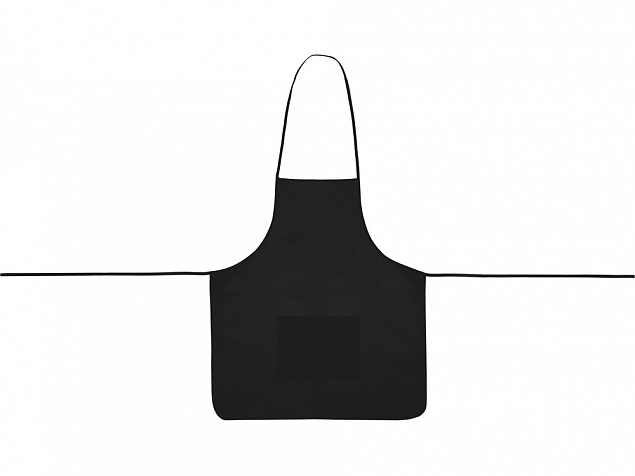 Фартук, черный, плотность 80г/м2 с логотипом в Екатеринбурге заказать по выгодной цене в кибермаркете AvroraStore