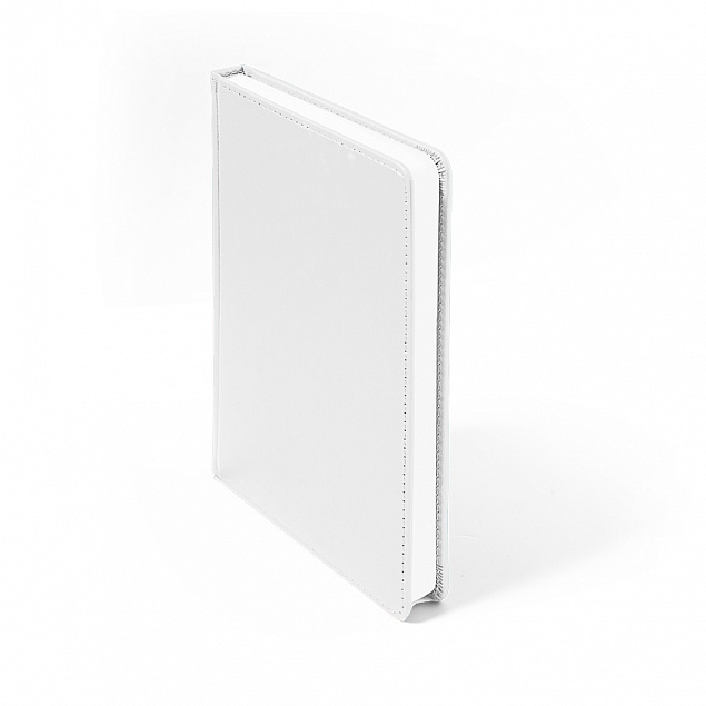 Ежедневник недатированный Campbell, А5,  белый, белый блок с логотипом в Екатеринбурге заказать по выгодной цене в кибермаркете AvroraStore