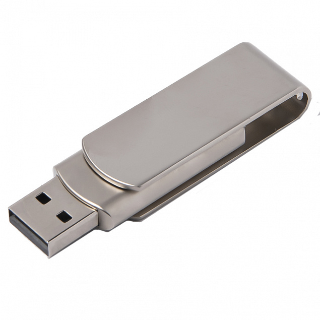 USB flash-карта SWING METAL (16Гб), серебристая, 5,3х1,7х0,9 см, металл с логотипом в Екатеринбурге заказать по выгодной цене в кибермаркете AvroraStore