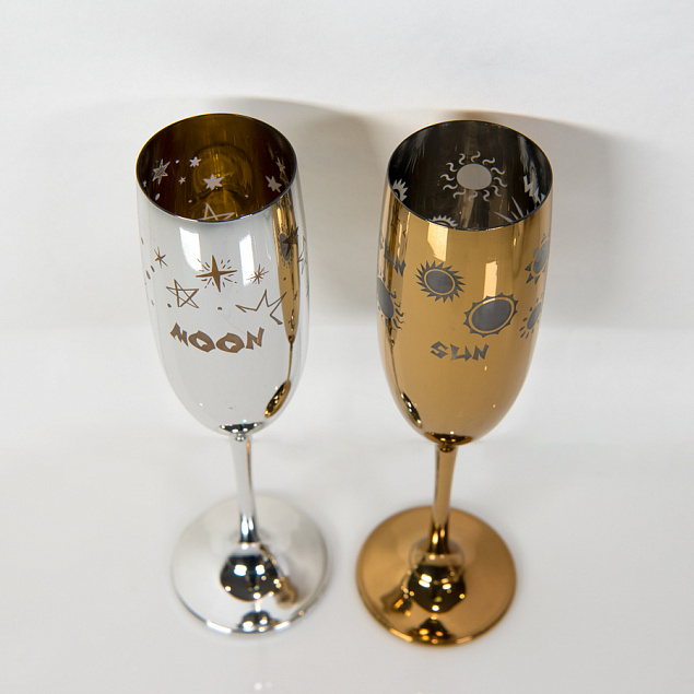 Набор бокалов для шампанского MOONSUN (2шт) с логотипом в Екатеринбурге заказать по выгодной цене в кибермаркете AvroraStore