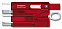 Набор инструментов SwissCard, полупрозрачный красный с логотипом в Екатеринбурге заказать по выгодной цене в кибермаркете AvroraStore