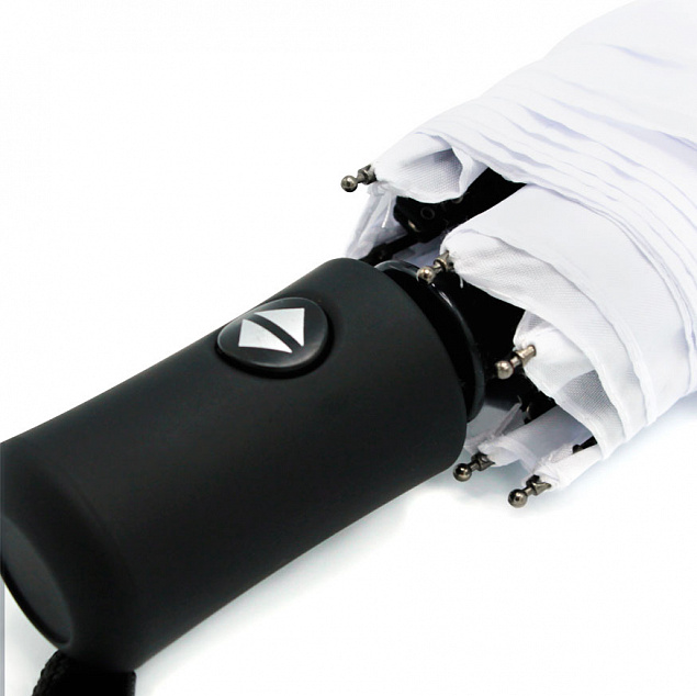 Автоматический противоштормовой зонт Vortex - Белый BB с логотипом в Екатеринбурге заказать по выгодной цене в кибермаркете AvroraStore