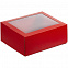 Коробка с окном InSight, красная с логотипом в Екатеринбурге заказать по выгодной цене в кибермаркете AvroraStore