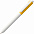 Ручка шариковая Hint Special, белая с оранжевым с логотипом в Екатеринбурге заказать по выгодной цене в кибермаркете AvroraStore