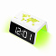Настольные часы с беспроводной зарядкой 15W, Flame, белый цвет с логотипом в Екатеринбурге заказать по выгодной цене в кибермаркете AvroraStore