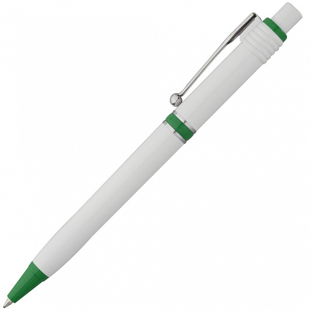 Ручка шариковая Raja, зеленая с логотипом в Екатеринбурге заказать по выгодной цене в кибермаркете AvroraStore