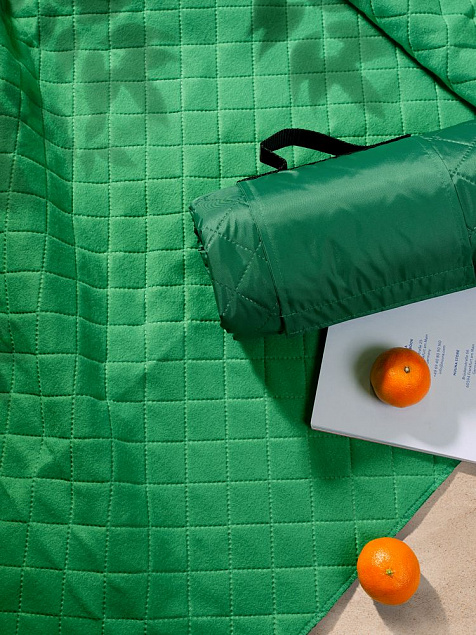Плед для пикника Comfy, зеленый с логотипом в Екатеринбурге заказать по выгодной цене в кибермаркете AvroraStore